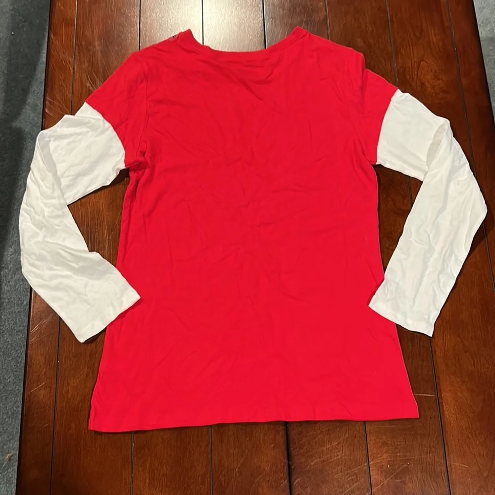NWT Justice All I want For Christmas Puppy Friends Candy Red White Top 18